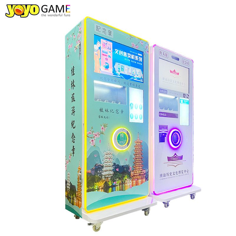 Smart medal vending machine selling tourism gold and silver coins theme park equipment