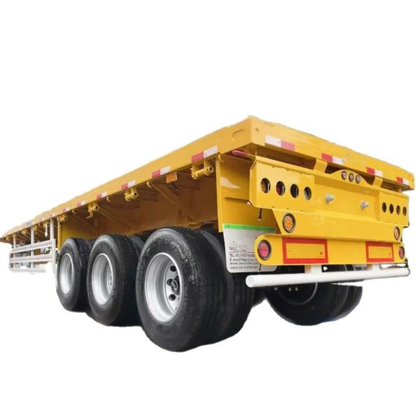 Container Transportation 2 3 4 Axles 20feet Platform Semi Trailer Flatbed Semi