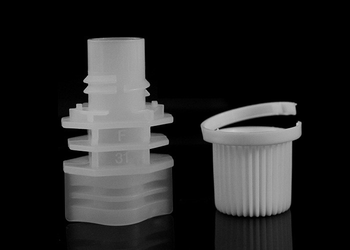10.5mm Outer Diameter Burglarproof Plastic Spout Caps Corner On Paste Doypack