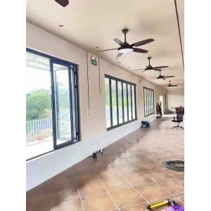 Maplemiles Aluminum Folding Window Accordion Horizontal Folding Window Bifold