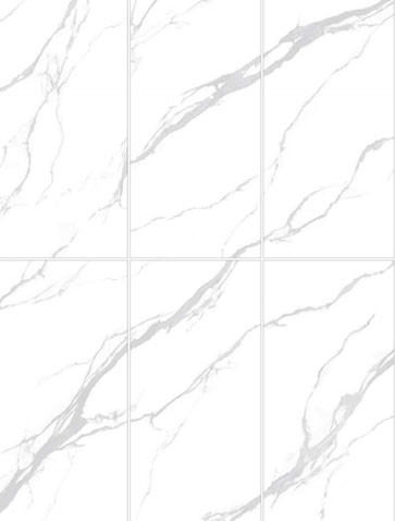 600x1200mm Carrara White Matte Antique Curtain Wall Porcelain Tiles For Project And Hotel