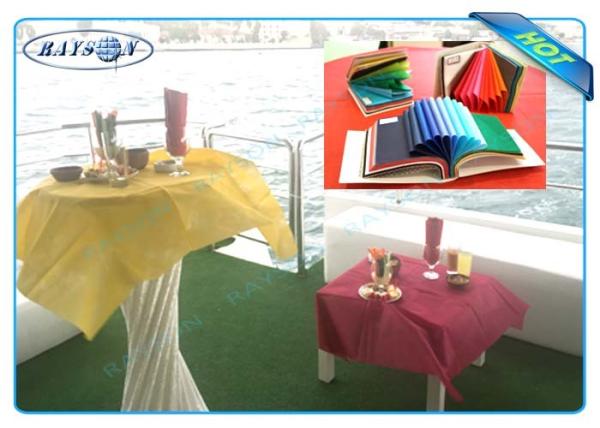 Multi Color / Multi Gram / 30-80 Gram PP Spunbond Non Woven Table Cover Outdoor