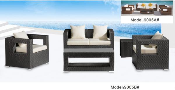 4piece -Rattan wicker Outdoor Patio garden loveseat club chair Sofa Set