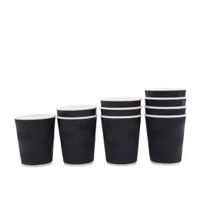 12 Oz Customized Printed Paper Coffee Cups Durable With Lids