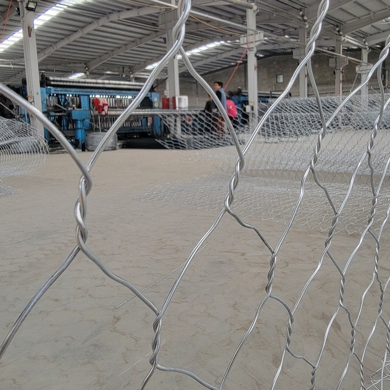 Anti Rust Zinc Coated Woven Gabion Baskets 2mx1mx1m Stone Filled Rock Protection