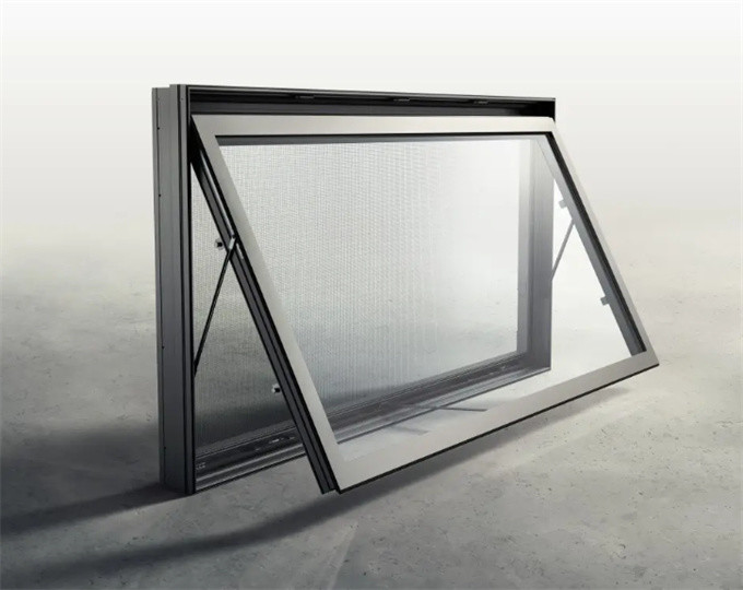 Tempered Glass Awning Windows With Modern Design And Stainless Steel Screen Netting