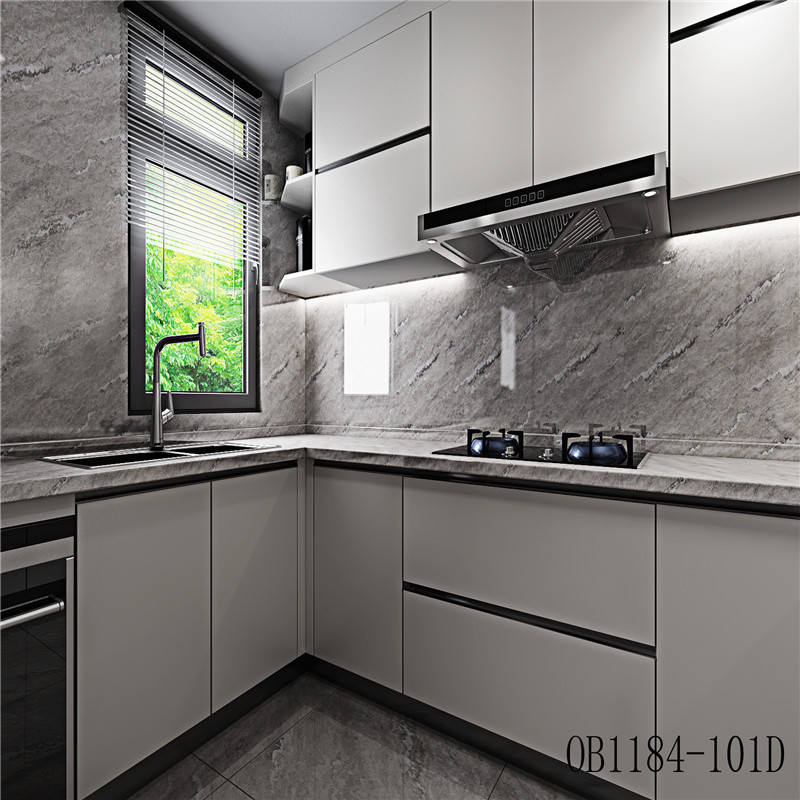 Marble Vinyl Wallpapers Wallpapers Type Vinyl for Kitchen Oil Proof Sticker 0.60m*10m