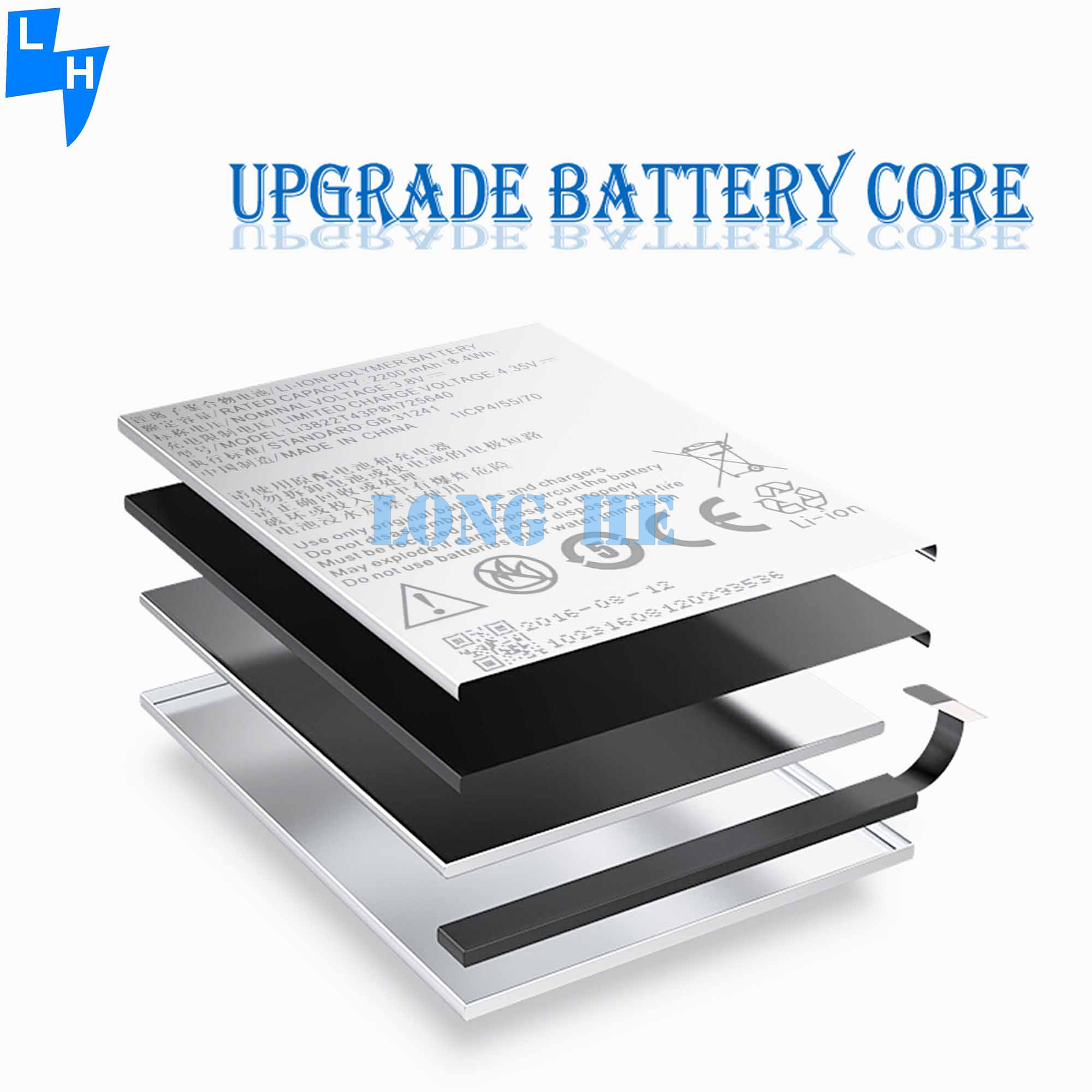 A 2200mAh Li3822T43P8h725640 Mobile Phone Battery for ZTE Blade A510 BA510