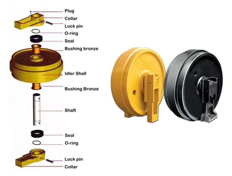 E120B KOBELCO Sk60 Excavator Idler Wheel KOMATSU Pc78 E70B Digger Undercarriage Parts