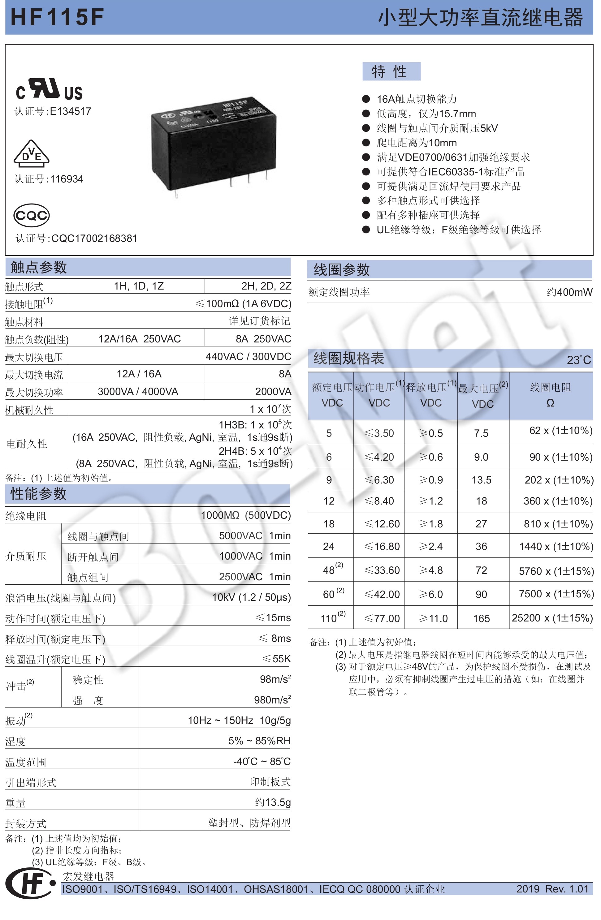 HF115F-005-1ZS1 New Original Hongfa Relay 30A 12V RELAYS HF115F-005-1ZS1