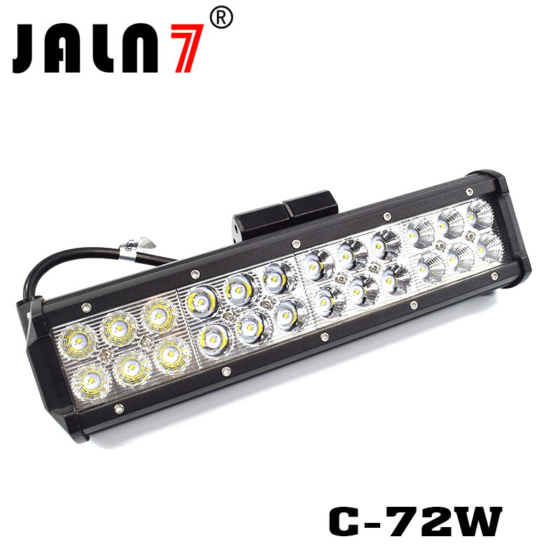LED Light Bar JALN7 72W CREE Spot Flood Combo LED Driving Lamp Super Bright Off Road Lights LED Work Light Boat Jeep