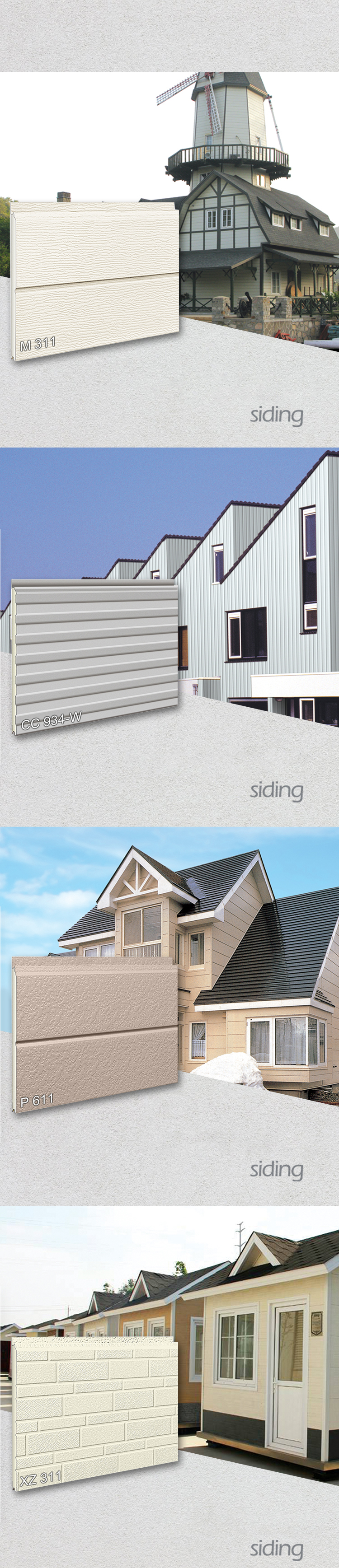 Lightweight Metal Exterior Siding Panel in Modern Design Style for Wall Cladding