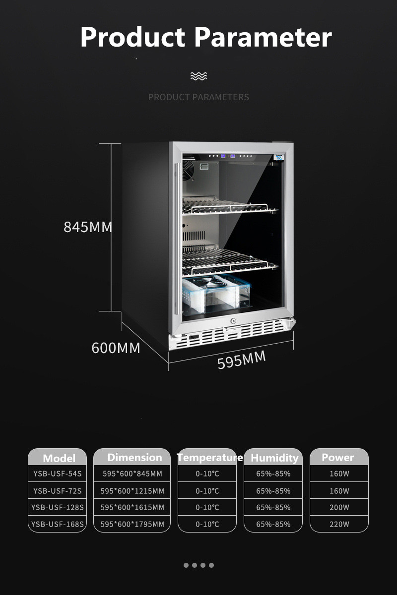 110V/220V Dry Age Meat Fridge , Multiscene Meat Aging Refrigerator