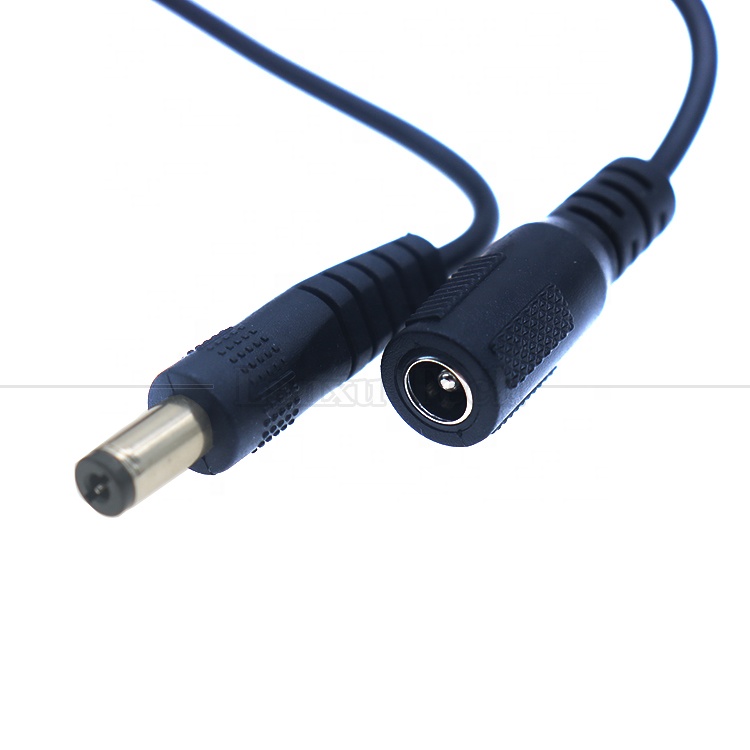 High Quality Male to Female 5.5x2.1mm Barrel Jack DC Power Extension Cable for CCTV Camera