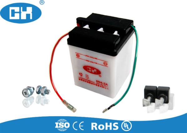 Motorycycle Dry Charged 6v Lead Acid Battery 4Ah Rechargeable 0.45kg 88 * 85 *