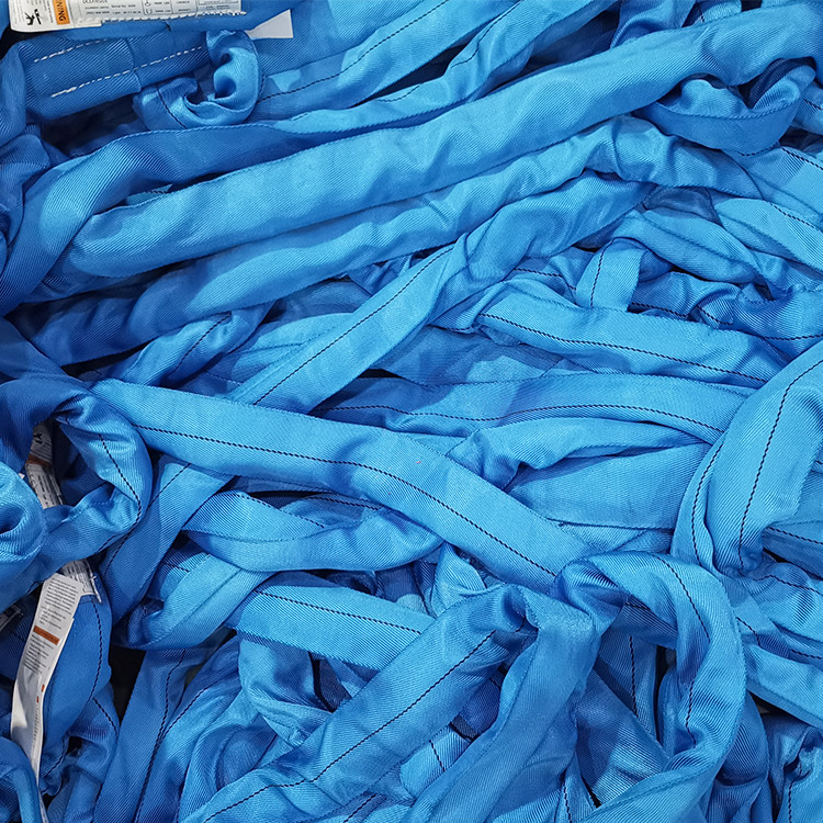 Vertical 23000 LBS Polyester Round Sling Blue WSTDA Standard