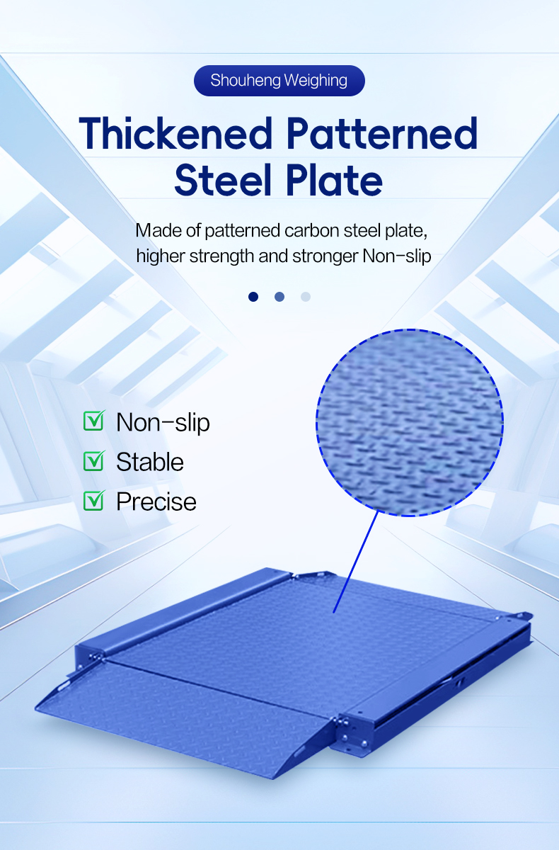Industrial Carbon Steel Platform Scale 1.5m x 1.5m Ultra Low with Double Folded Ramp