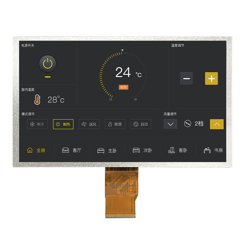 China 7 Inch 40 Pin LVDS TFT LCD Display CTP Optional 1024x600 Pixel Screen on sale