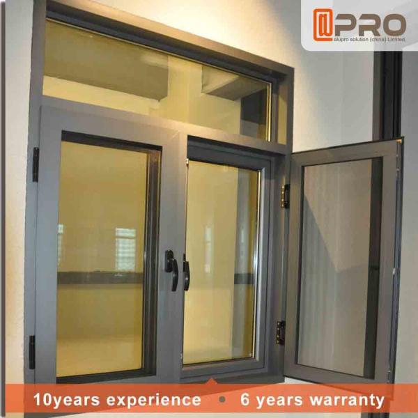Rainproof Aluminum Casement Windows Thermal Break Aluminium System Design double