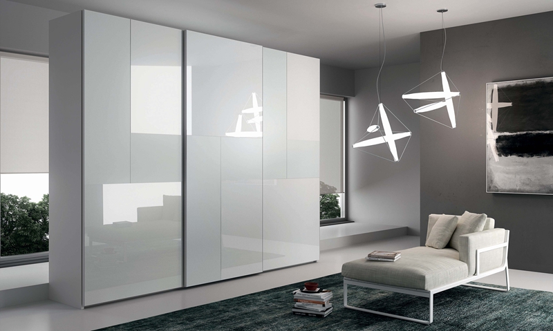 2D/3D PANEL Wood Style Glossy Bedroom Cabinet Sliding Door Wardrobe in Australia Standard