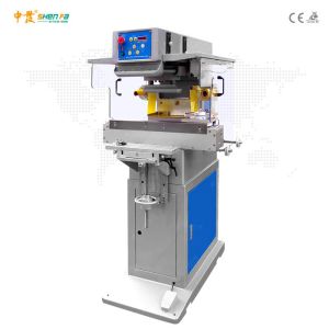China Horizontal Ink Cup Scraping Semi Automatic Pad Printing Machine on sale