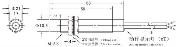 LJ12A3-4-Z/BX M12 3- Wires DC NPN NO 4mm capacitive proximity sensor circuit