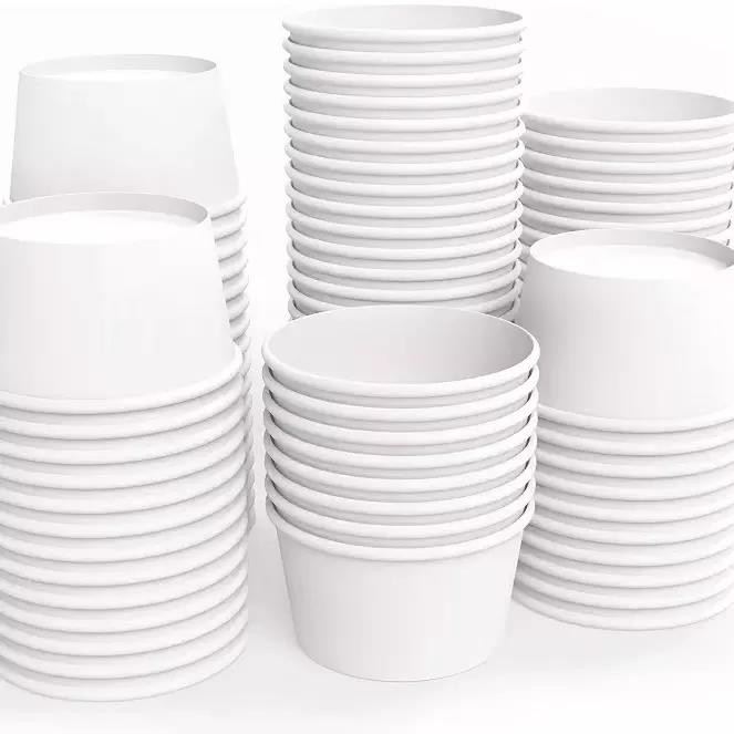 Restaurant Take Away Food Grade Paper Bowl Flexo Print Takeaway 6oz Disposable Paper Bowl