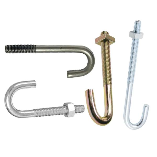 J Type Anchor Bolts Galvanized L / J Type Steel Foundation Anchor Bolts M12