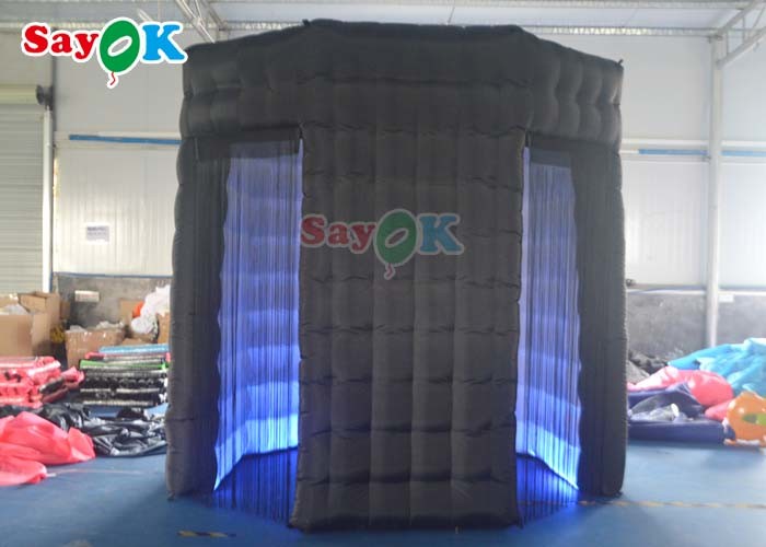 Anti - Ruptured LED Light Inflatable Photo Booth Enclosure Tent For Wedding