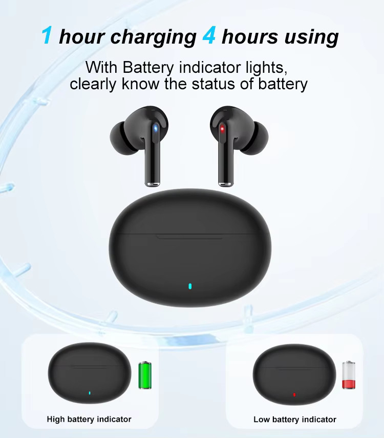 Ipods Pro Tws Earphones Wireless 2024 In Ear Headphone Noise Cancelling Hifi Sport Mini Blue Tooth Earbuds