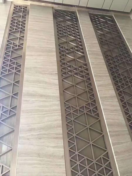 Interior Decorative Gold Stainless Steel Partition Wall Panels Divider Living