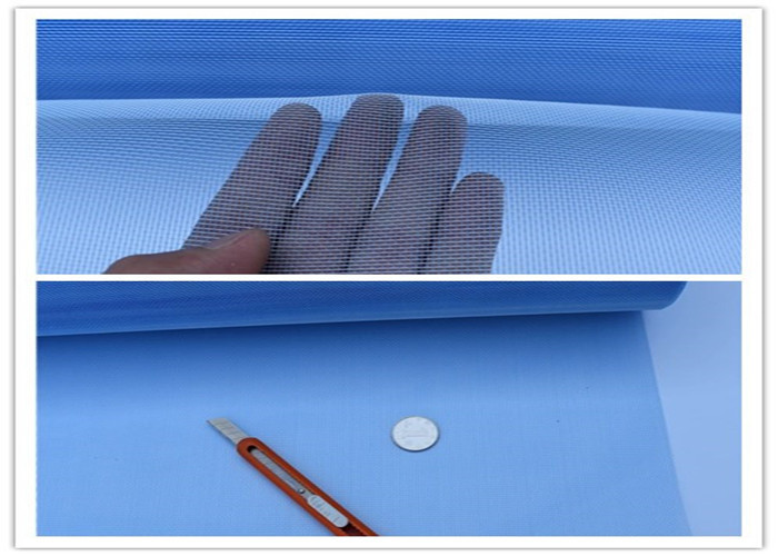 Blue White Polymer Invisible Mosquito Window Screen For 0.5-3m Width