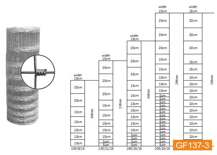 Animal Rural Farm 150mm Hinge Joint Fence Hot Dipped Galvanized Steel Wire Mesh