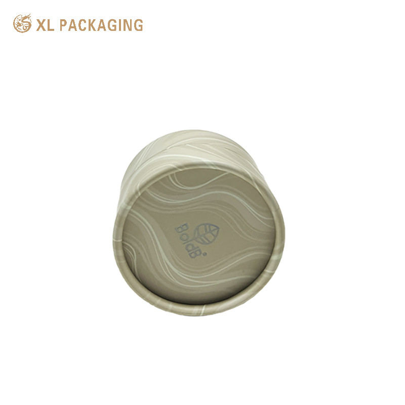 Round Edge Small Size Jewelry Paper Tube Beige Earrings Box Round Packaging
