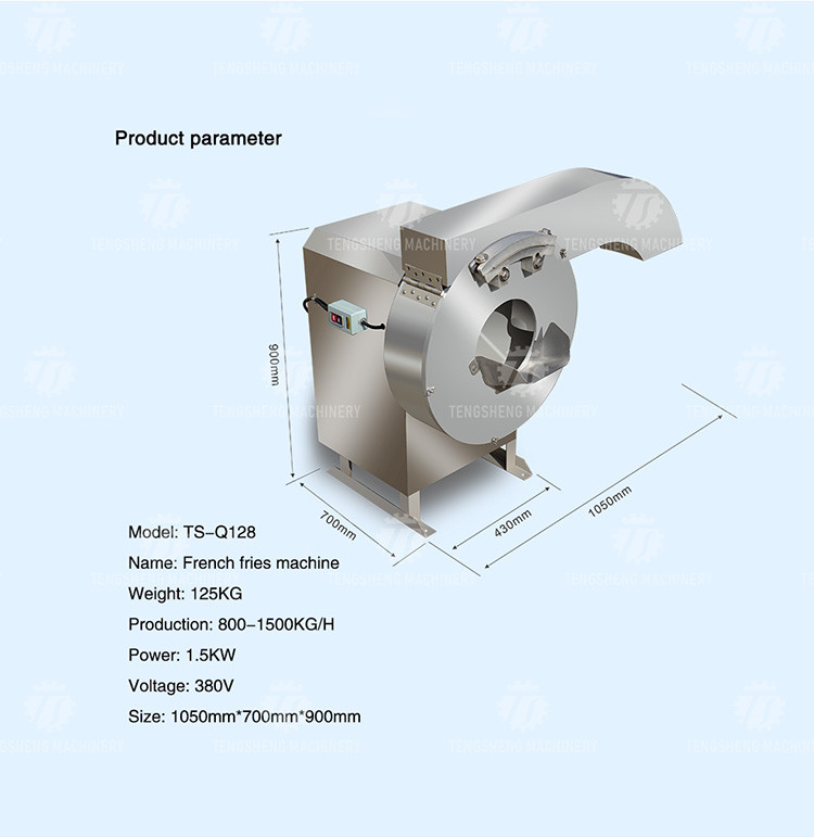 Commercial French Fries Vegetable Processing Machine Potato Cutter