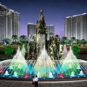  Hotel Large Water Jet Fountain Stone Garden Signal Control Manufactures