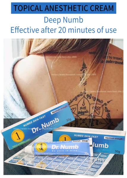 DR NUMB 10g Tattoo Painless Cream Lidocaine Cream Permanent Makeup Numbing Cream