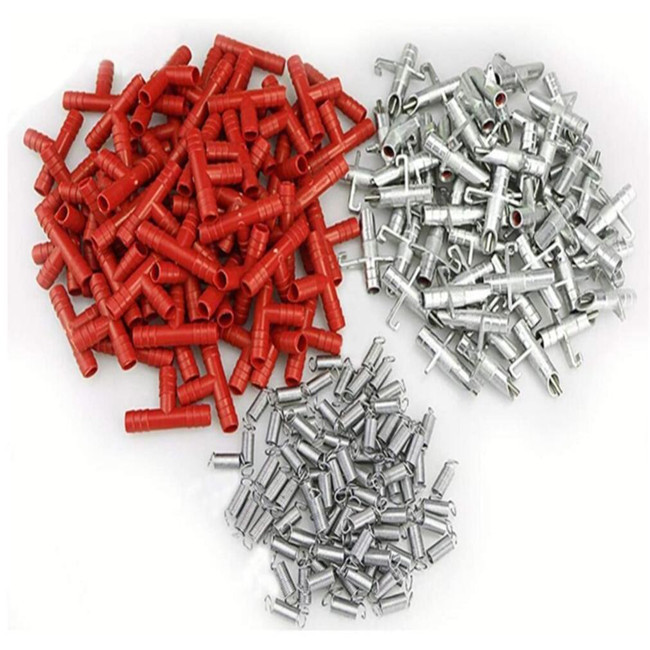 Red 8mm Hose Poultry Water Drinkers Plastic ABS Rabbit Nipple Waterer