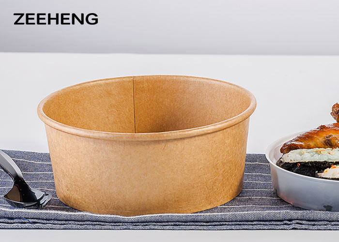 Disposable food grade custom printing takeaway salad paper bowl