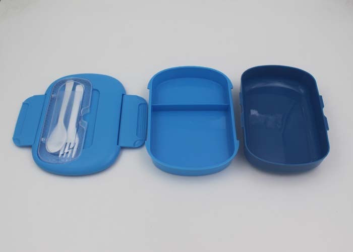 Promotional Two Layers Childrens Plastic Lunch Box With Divider Set And Cutlery