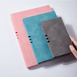 Soft Cover Pu Leather Notebook with Elastic Pen Holder Customized Paper Notebook