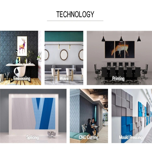 Wall Decoration Absorbs Sound Polyester Acoustic Panel Graphic Room Office