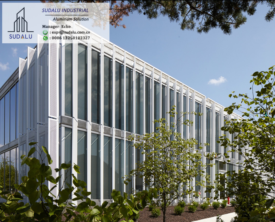 SUDALU PVDF OEM Design Aluminum Facade Cladding Panel for Outdoor Decoration Metal Perforated Panel