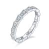 Buy cheap Sterling Silver Moissanite Jewelry Round Cut Ring Snake Wedding Bands White Gold from wholesalers