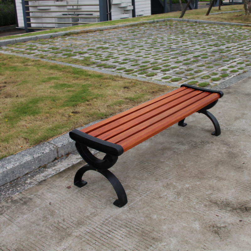 Bao Tuo outdoor thickening of cast iron park chairs lounge chairs red 1.25 meters BTC-031