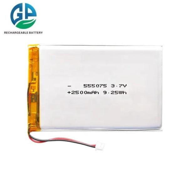 High Capacity Li Ion Polymer Battery Pack 2500mAh 555075 3.7v 2500mah Story