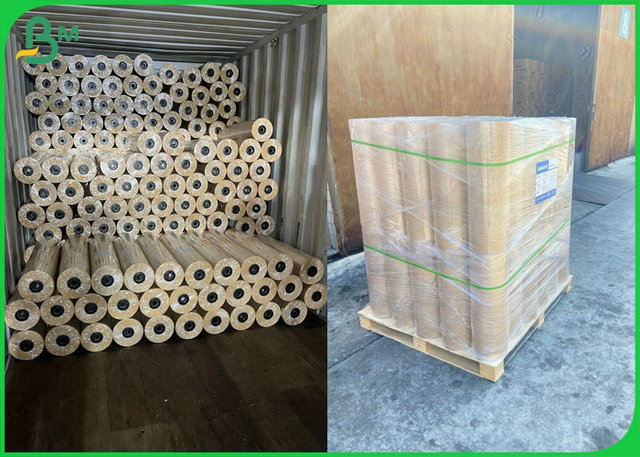 1100mm 80gsm US FDA approval material Brown Kraft Paper Jumbol Roll For Food Wrapping 