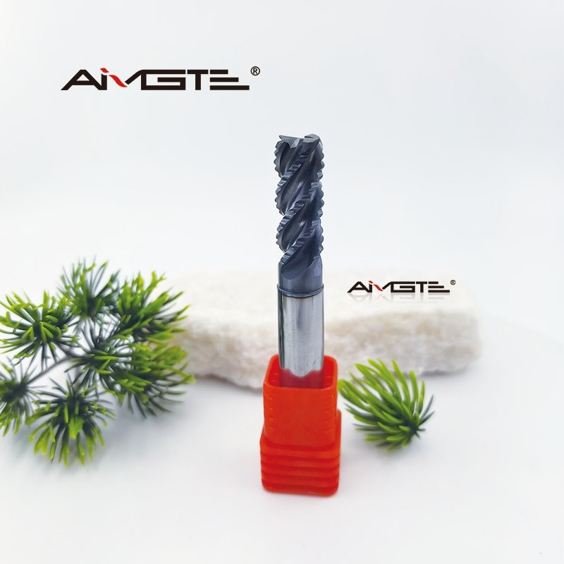 4 Flute Roughing End Mill for Steel with AlTiN Coating High Performance Carbide Router Bit for CNC Milling