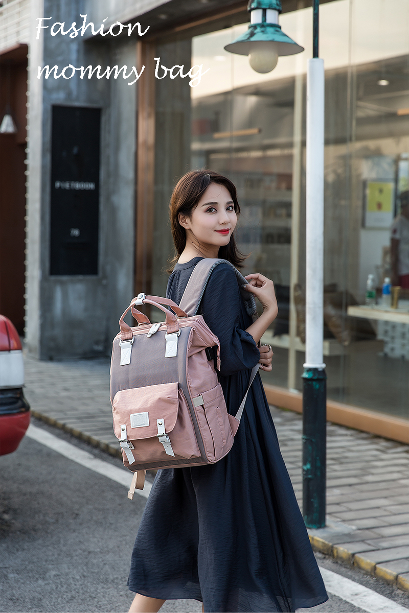 Fashion Mummy Maternity Nappy Bag Diaper Bag Large Capacity Travel Backpack Nursing Bag For Baby Care With Stroller Strap
