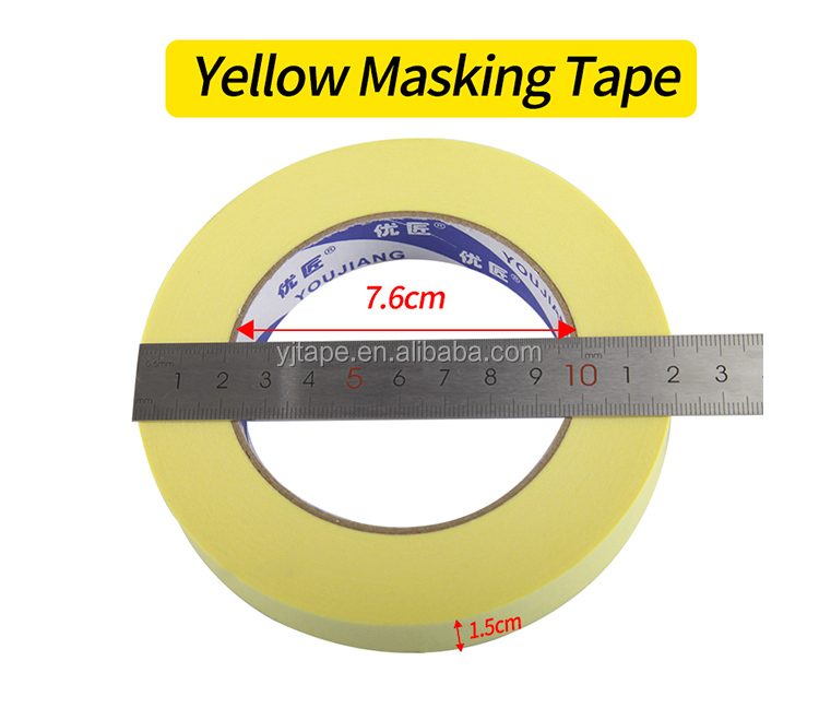 High Tack Crepe Natural Rubber Wall Decoration Painting Masking Tape Heat Resistant Custom